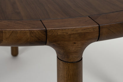 Storm Wooden Round Dining Table - Walnut