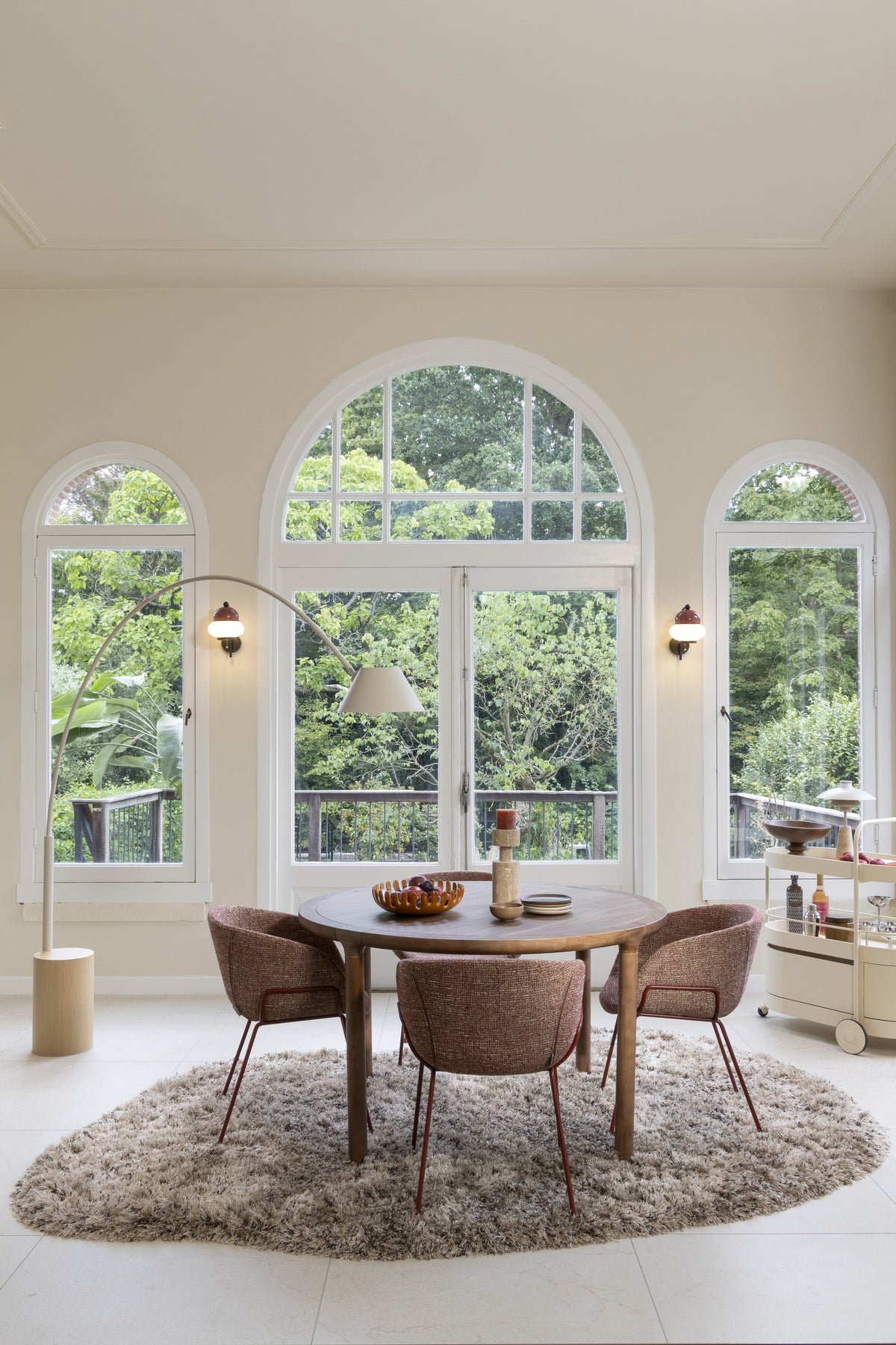 Storm Wooden Round Dining Table - Walnut