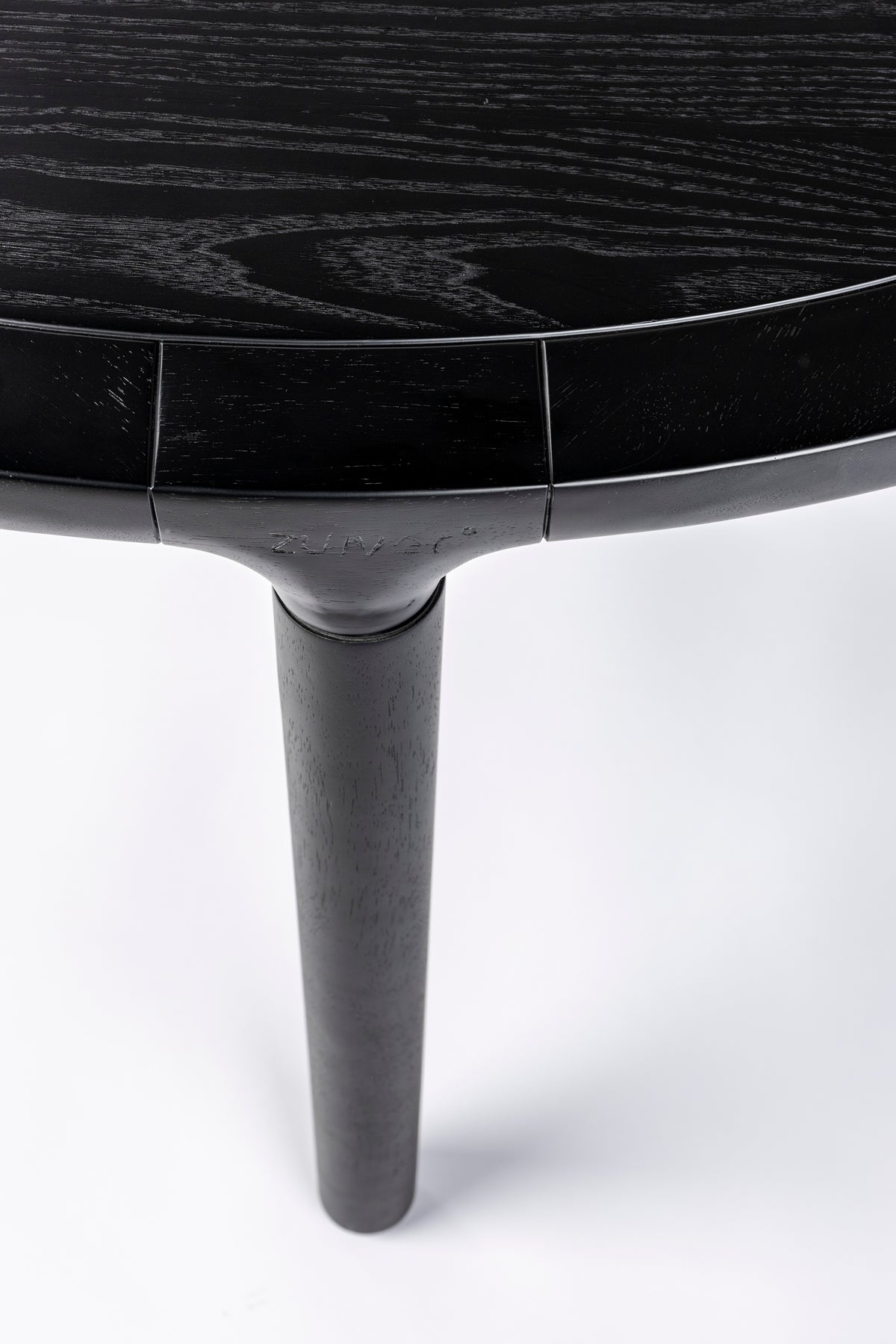 Storm Wooden Round Dining Table - Black