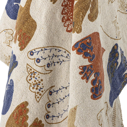 Anniversary Recycled Cotton Throw - Printed Brown