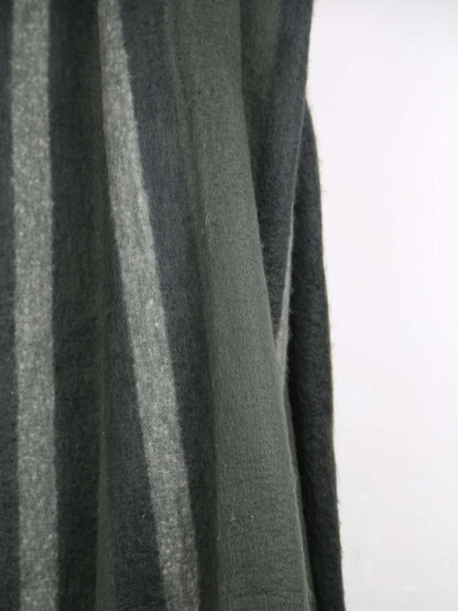 Isabel Recycled Striped Fringed Throw - Olive, Sage