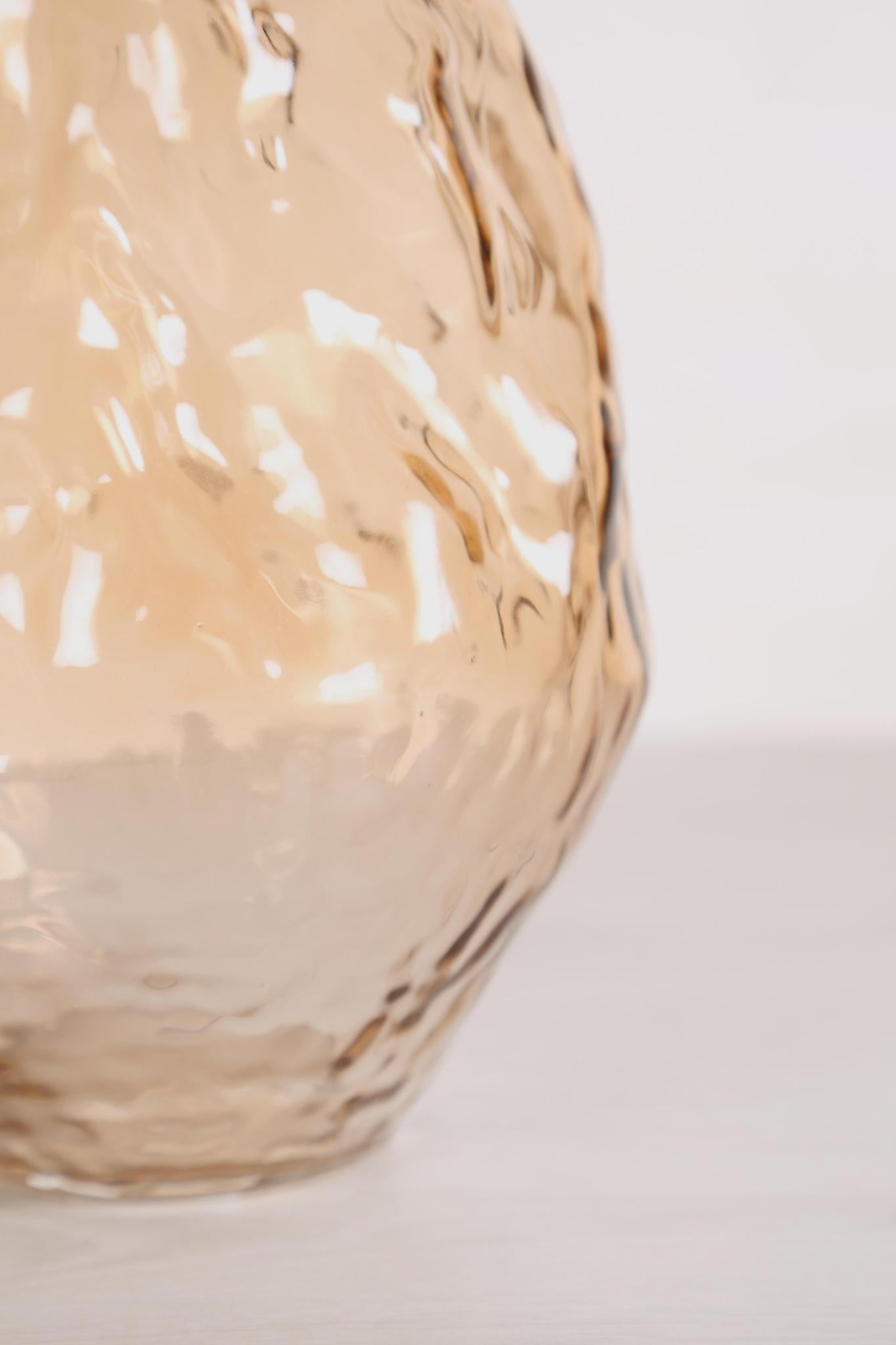 Narin Irregular Shaped Glass Vase - Brown