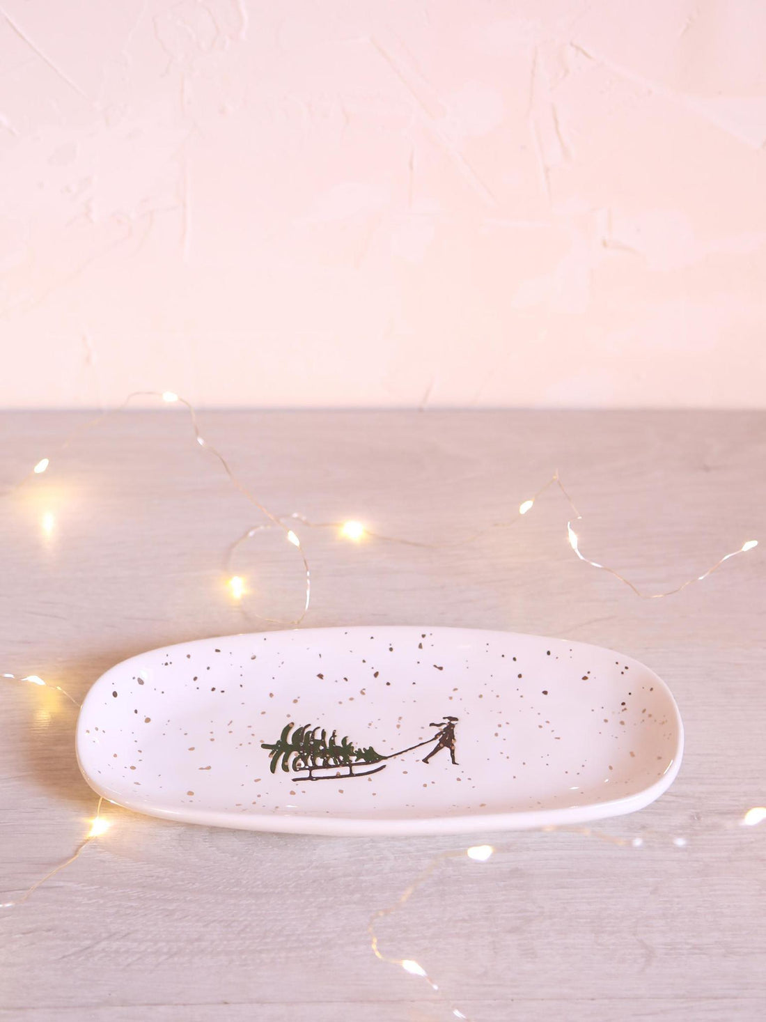 Ceramic Platter - Sledging Illustration