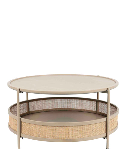 Marvis Sand Rattan Round Coffee Table