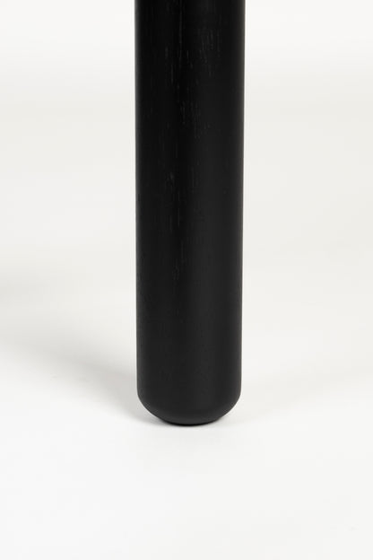 Storm Wooden Round Dining Table - Black
