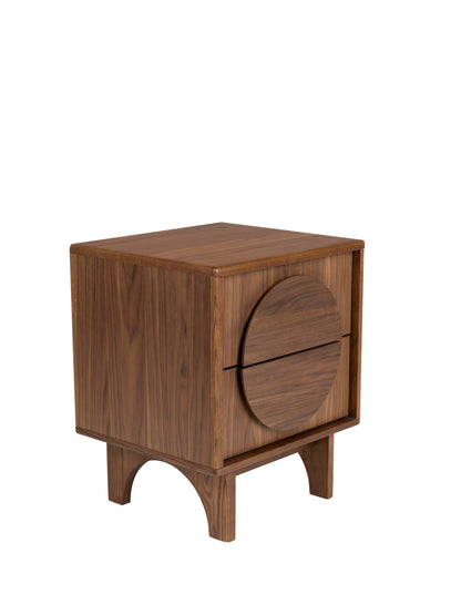 Groove Bedside Table - Walnut