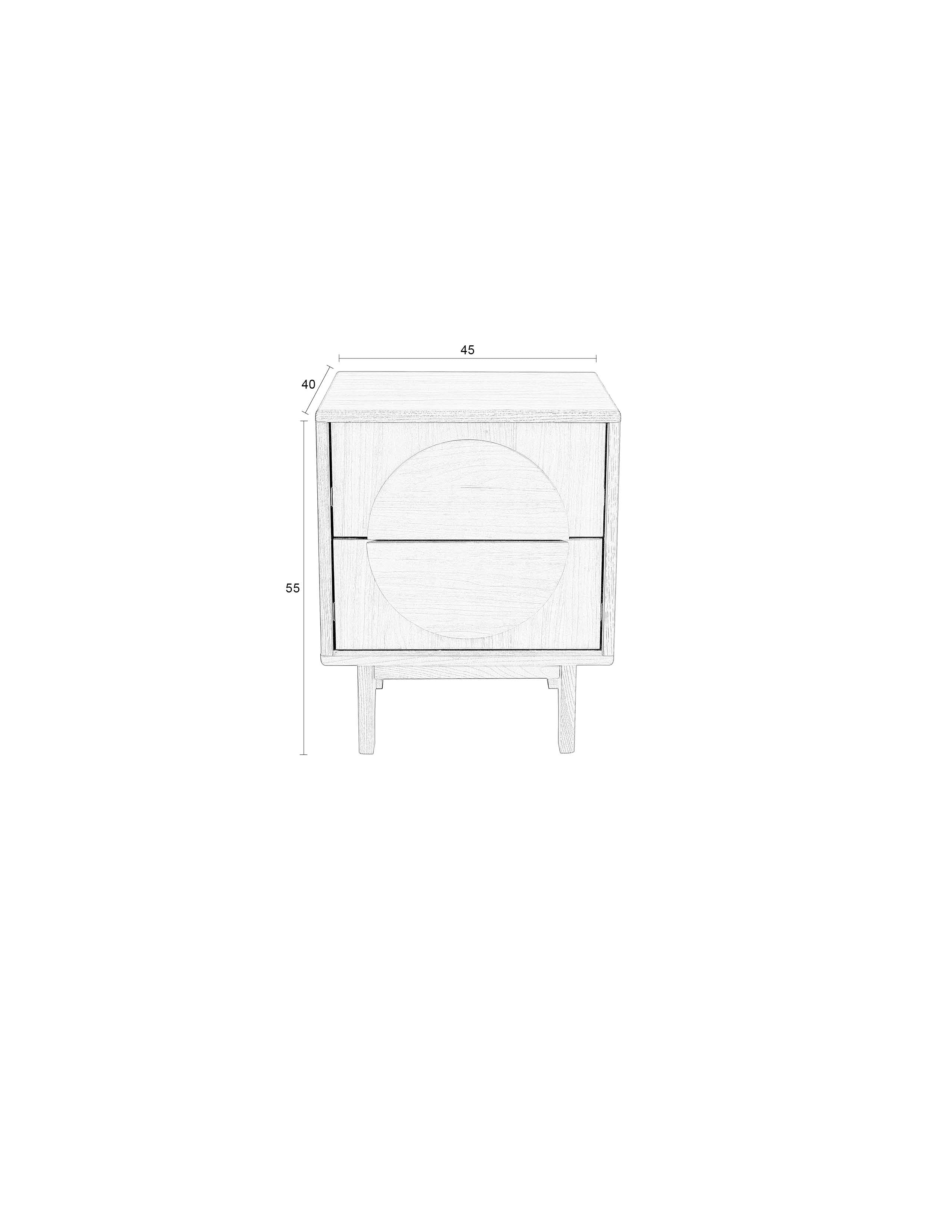 Groove Bedside Table - Walnut