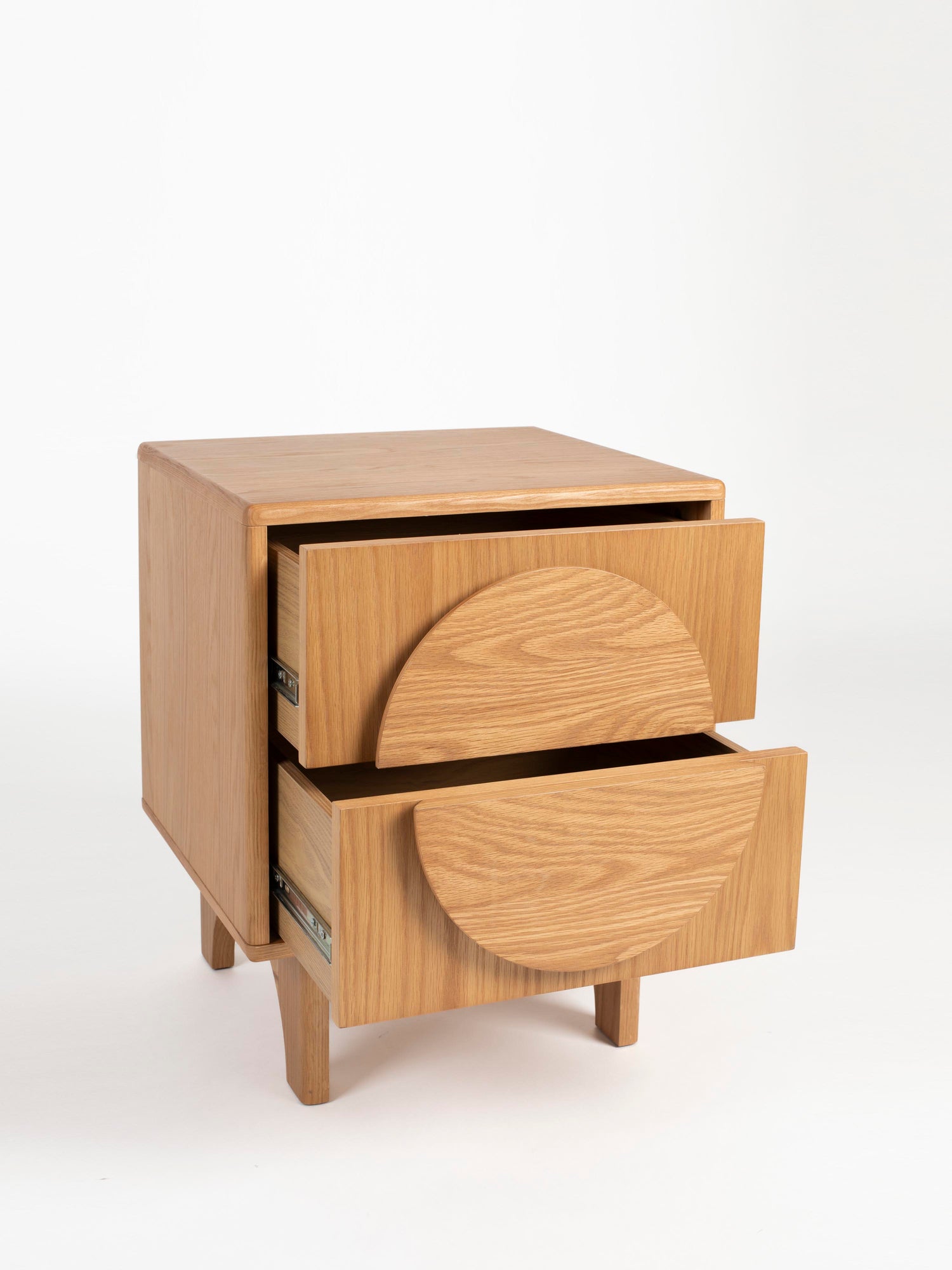 Groove Bedside Table - Natural Oak