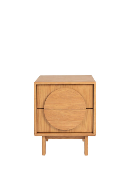 Groove Bedside Table - Natural Oak