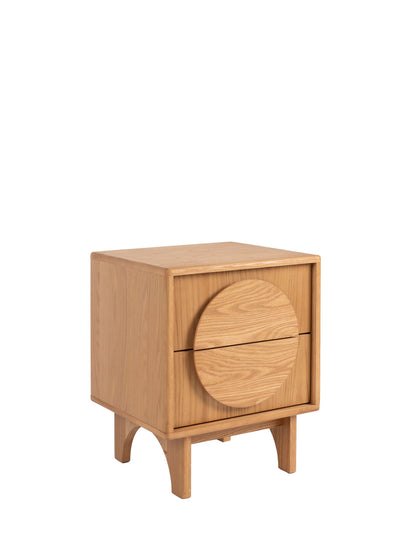 Groove Bedside Table - Natural Oak