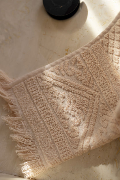 Embossed Jacquard Towel in Powder - 4 Sizes Available