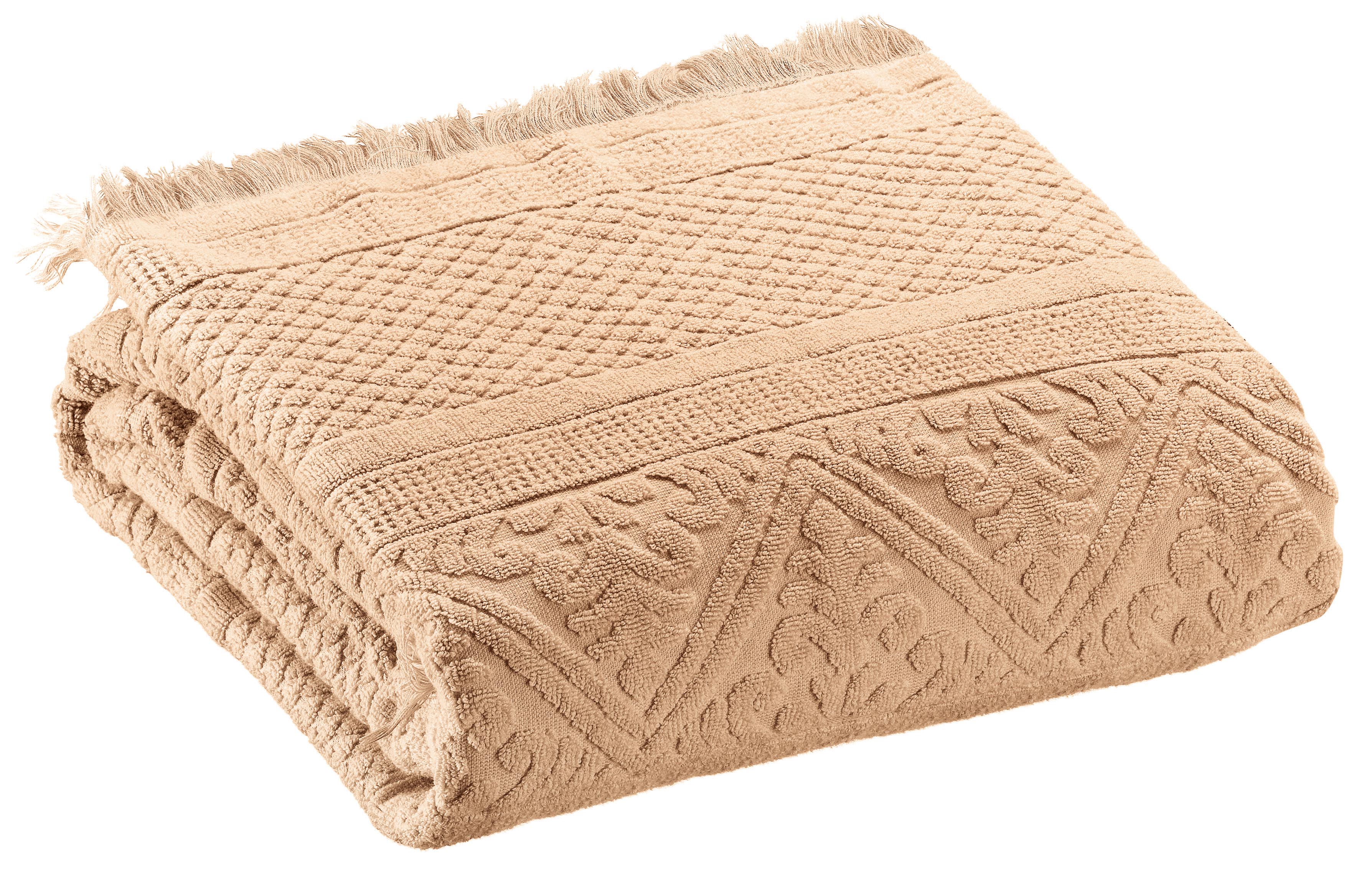Embossed Jacquard Towel in Powder - 4 Sizes Available