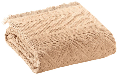 Embossed Jacquard Towel in Powder - 4 Sizes Available