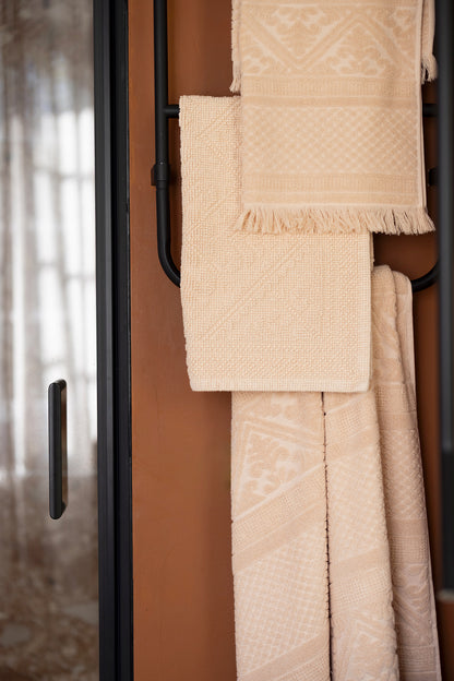 Embossed Jacquard Towel in Powder - 4 Sizes Available