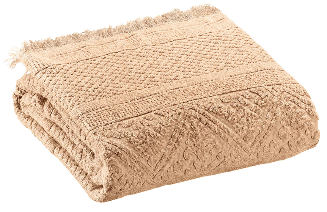 Embossed Jacquard Towel in Powder - 4 Sizes Available