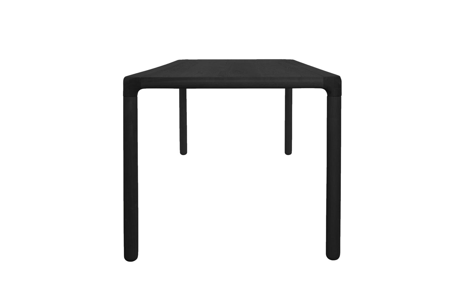Storm Ash Wooden Dining Table - Black - 3 Sizes Available