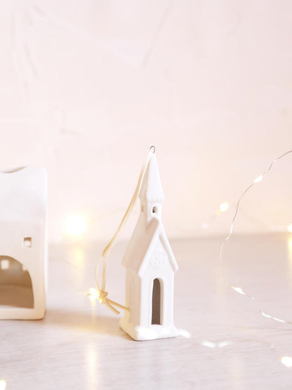 PORCELAIN CHURCH BAUBLE