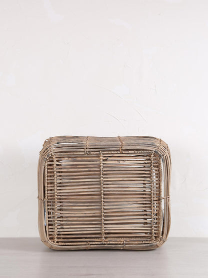 Harper Shallow Basket - Nature grey - 2 Sizes Available