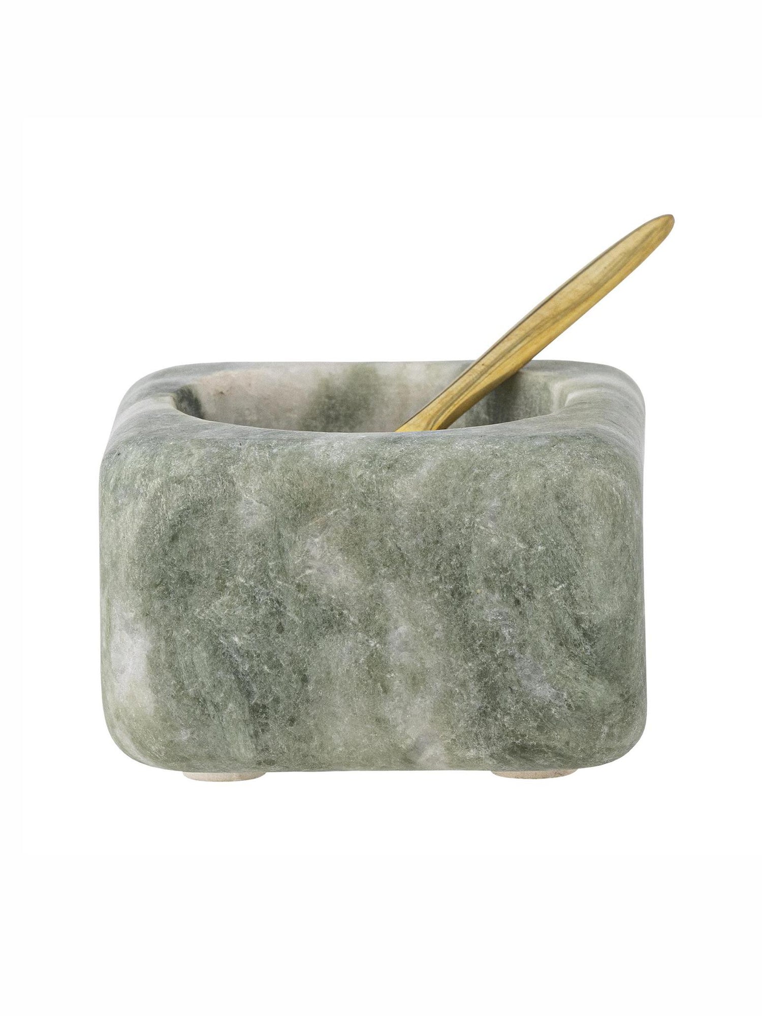 Noriko Salt Jar w/Spoon - Green - Marble
