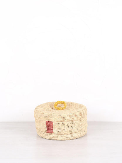 Large Handmade Raffia Basket - 5 patterns available