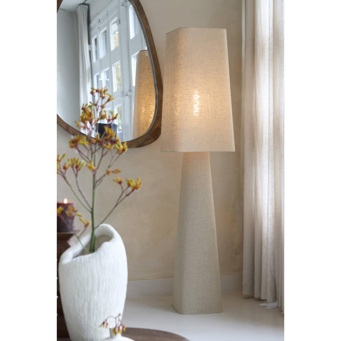 Mikko Linen Floor Lamp