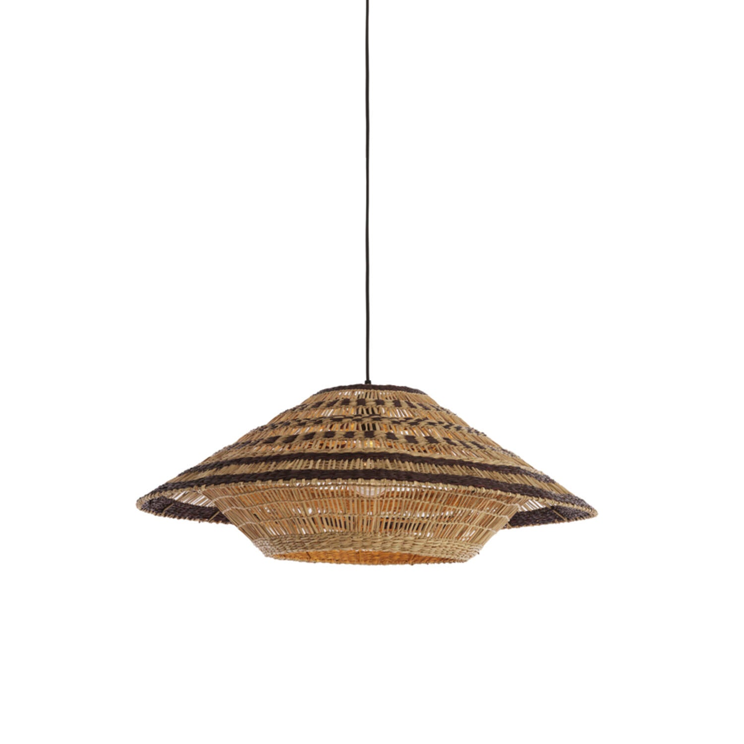 Owana Hanging lamp - Seagrass Woven Brown Accents- 80x30 cm