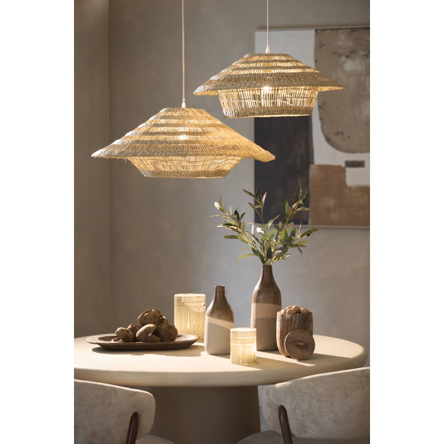 Owana Hanging lamp - Seagrass natural - 64x26 cm