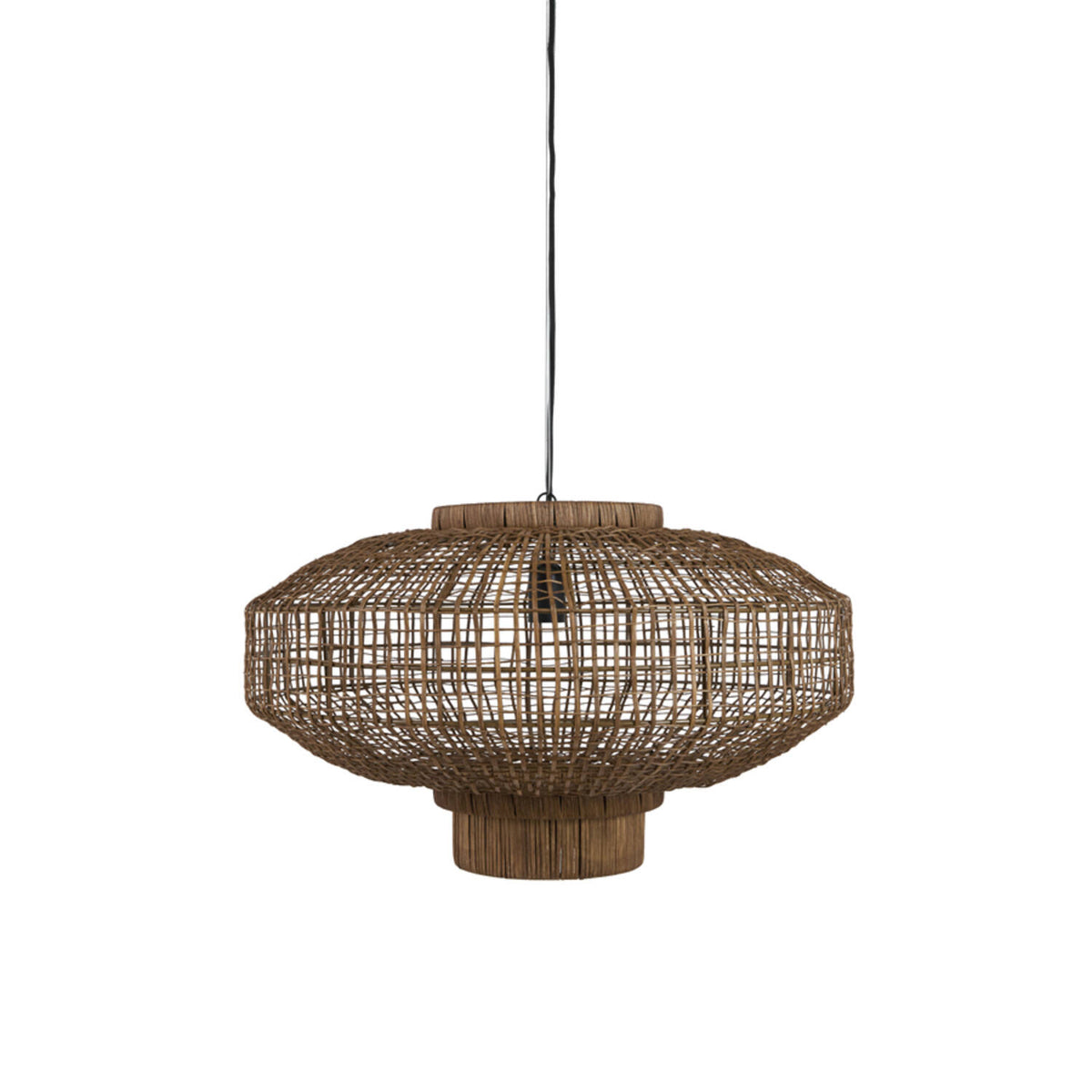 Paldor Rattan Hanging Lamp - Brown - 2 Sizes Available