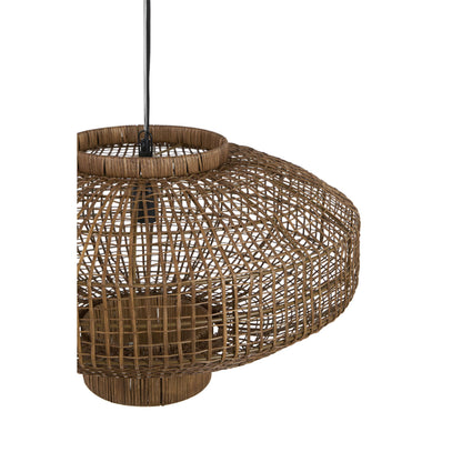 Paldor Rattan Hanging Lamp - Brown - 2 Sizes Available