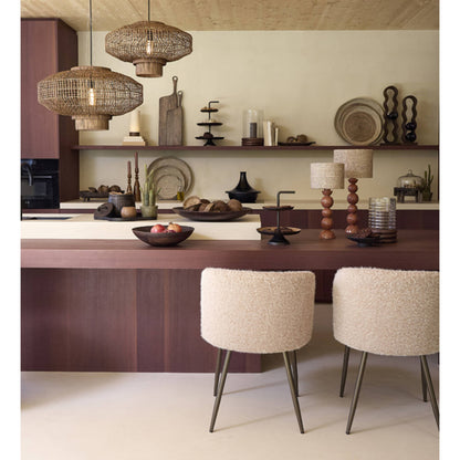 Paldor Rattan Hanging Lamp - Brown - 2 Sizes Available
