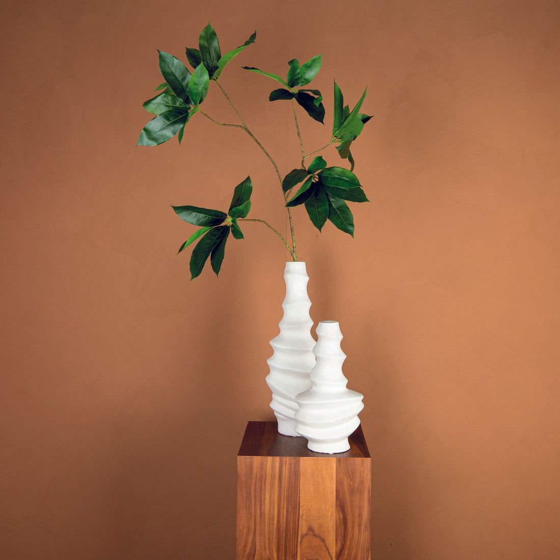 Faux Green Schefflera Arboricola Spray