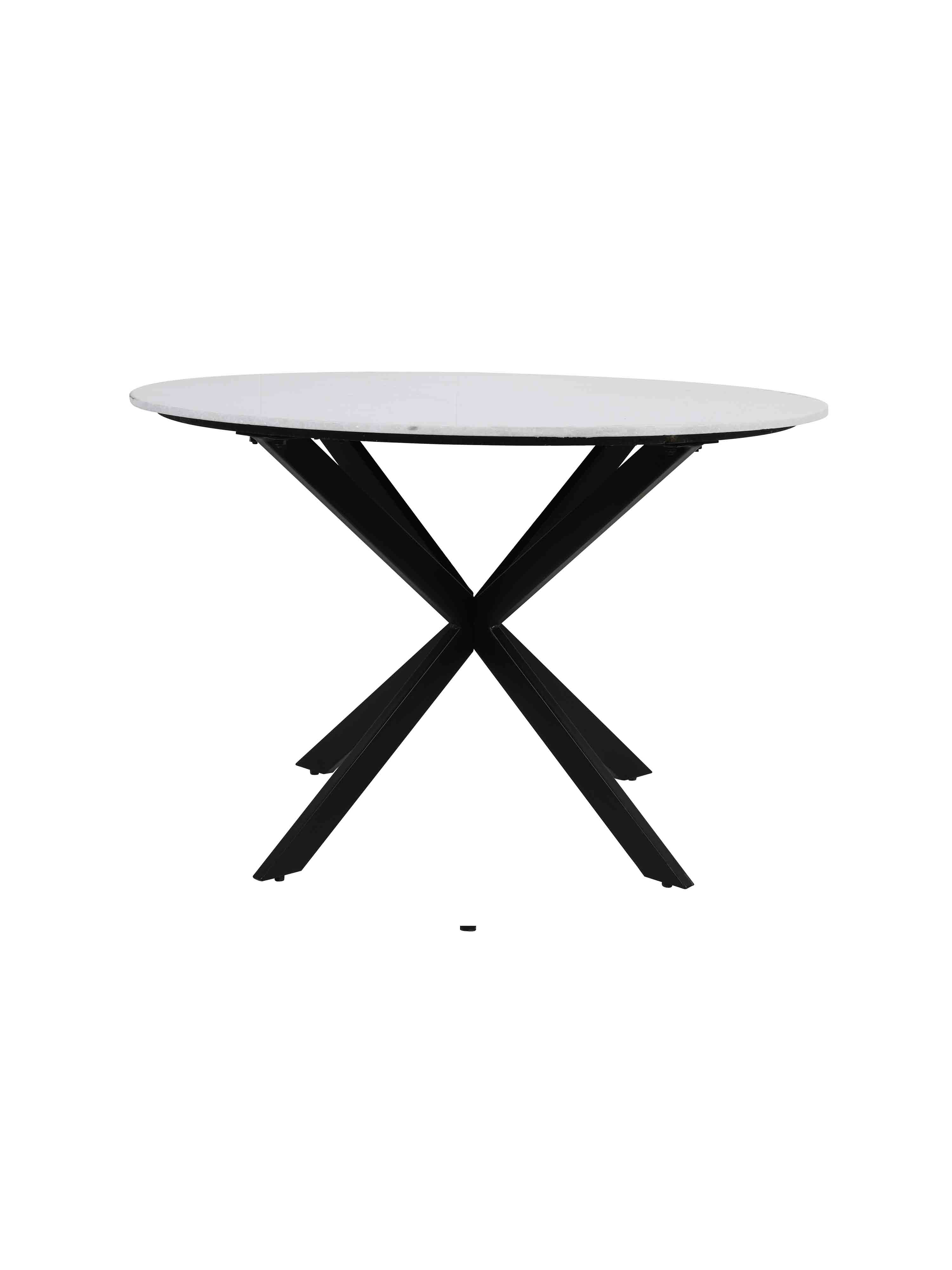 Tomochi Marble Dining Table - White/Black