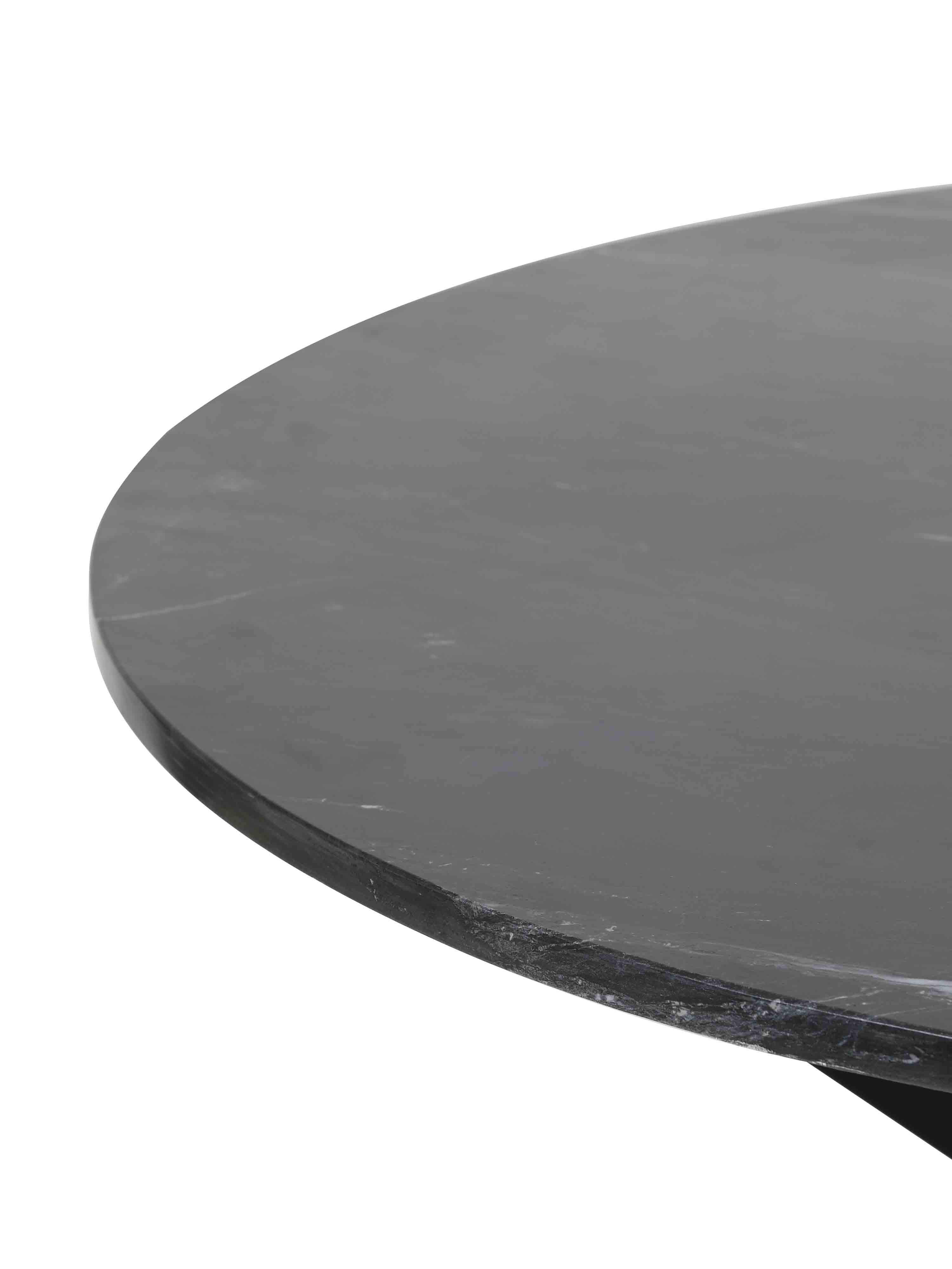 Tomochi Marble Dining Table - White/Black