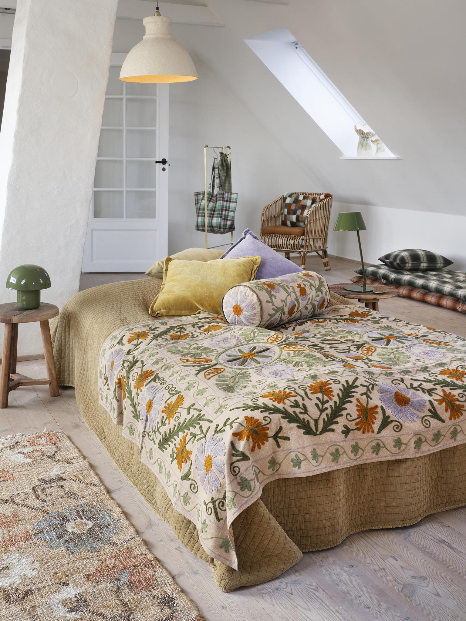 Quilted cotton bed cover - Colour options Available