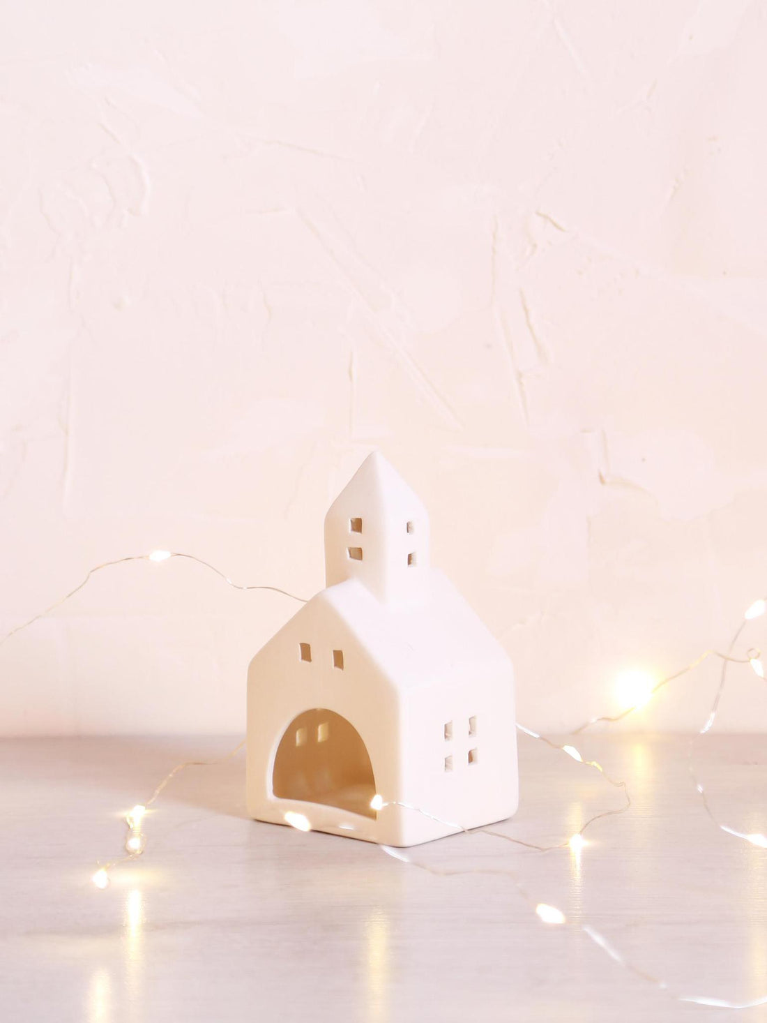 Decorative Ceramic Town Hall - White
