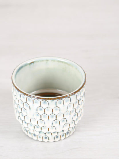 Emmily White Glazed Ceramic Pot