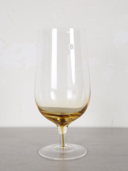 Amber Mouthblown Beer Glass