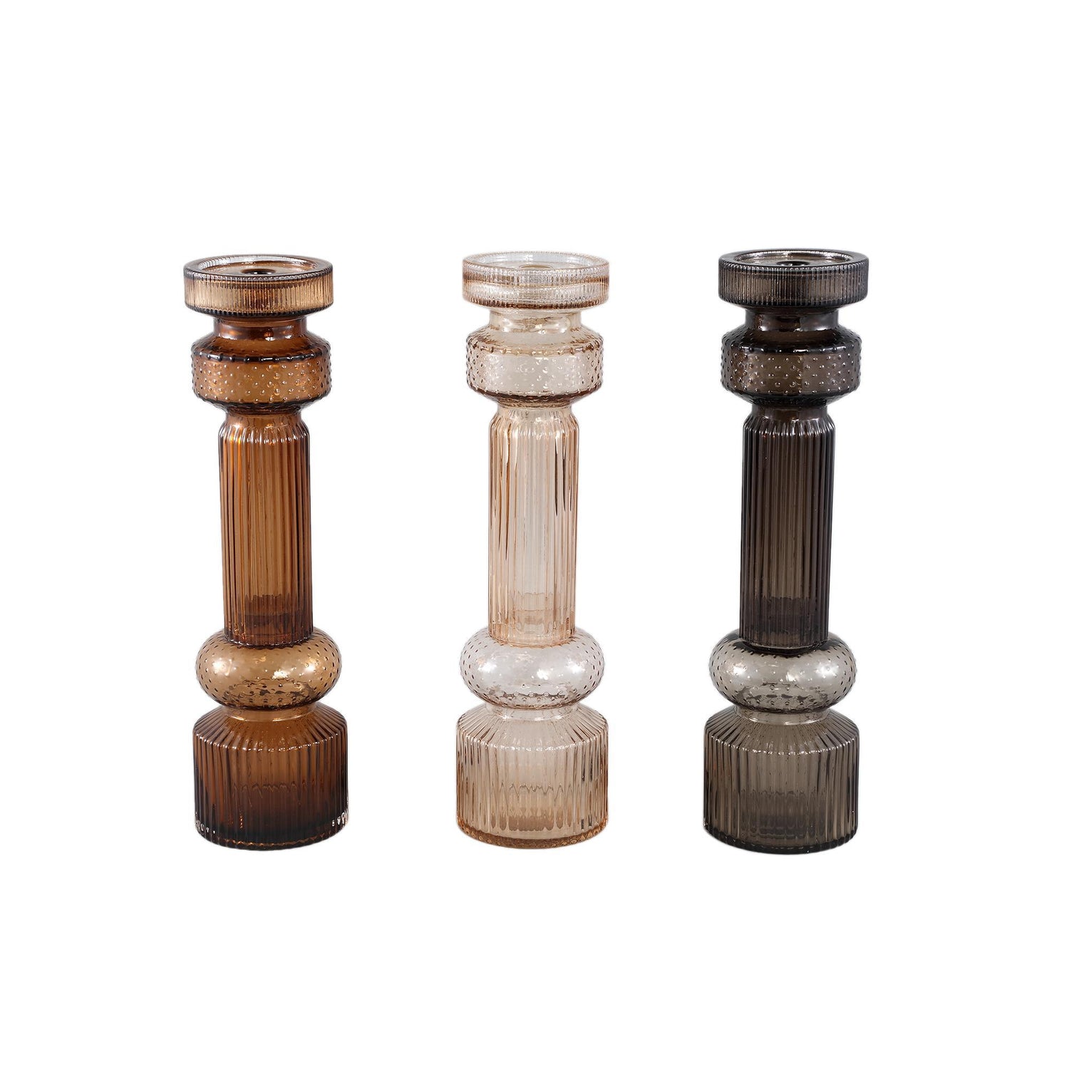 Tall Fadri Glass Candle Holder - 3 Colours Available