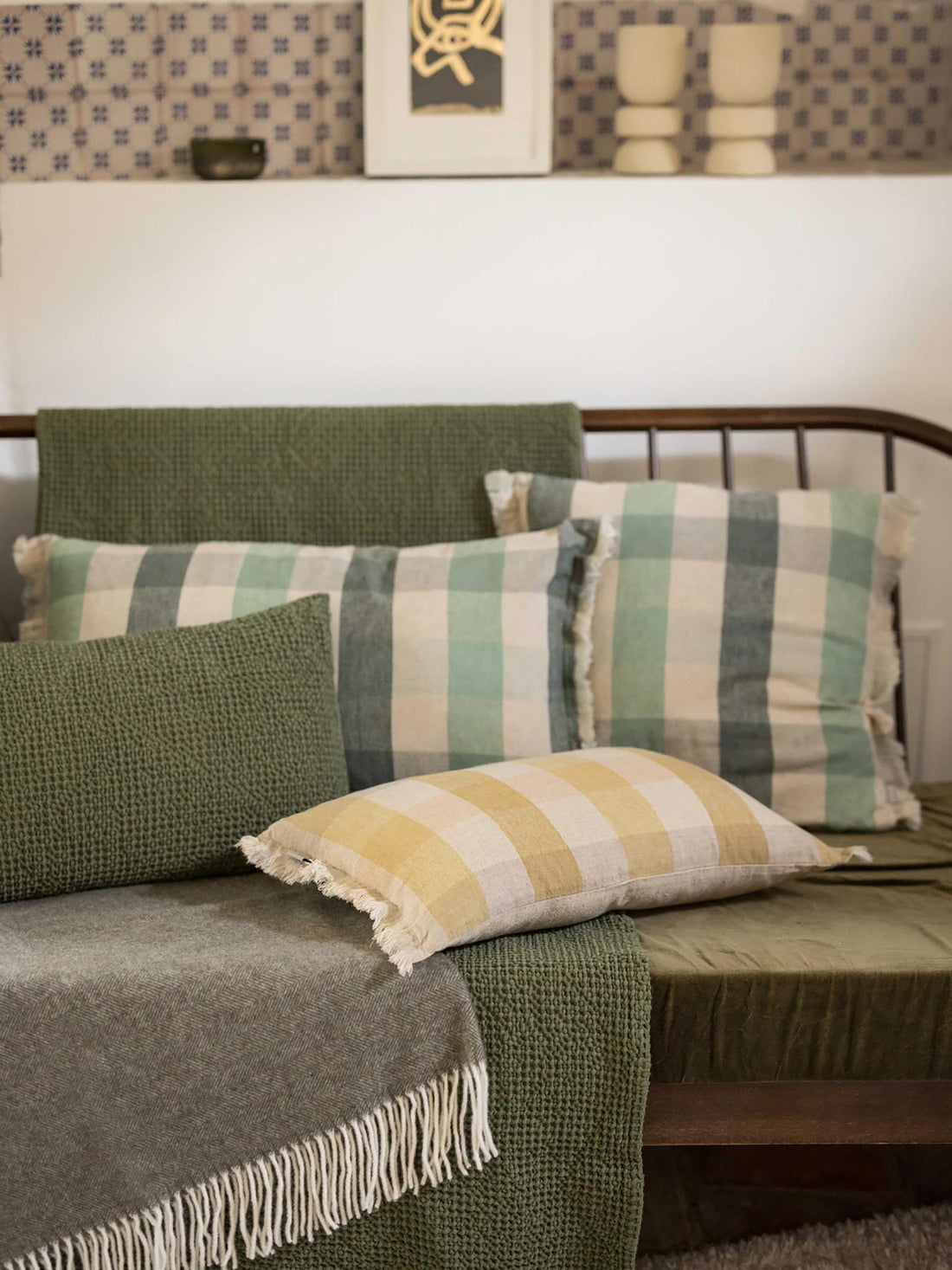 Kate Patterned Cushion - Bronze - 2 Sizes Available