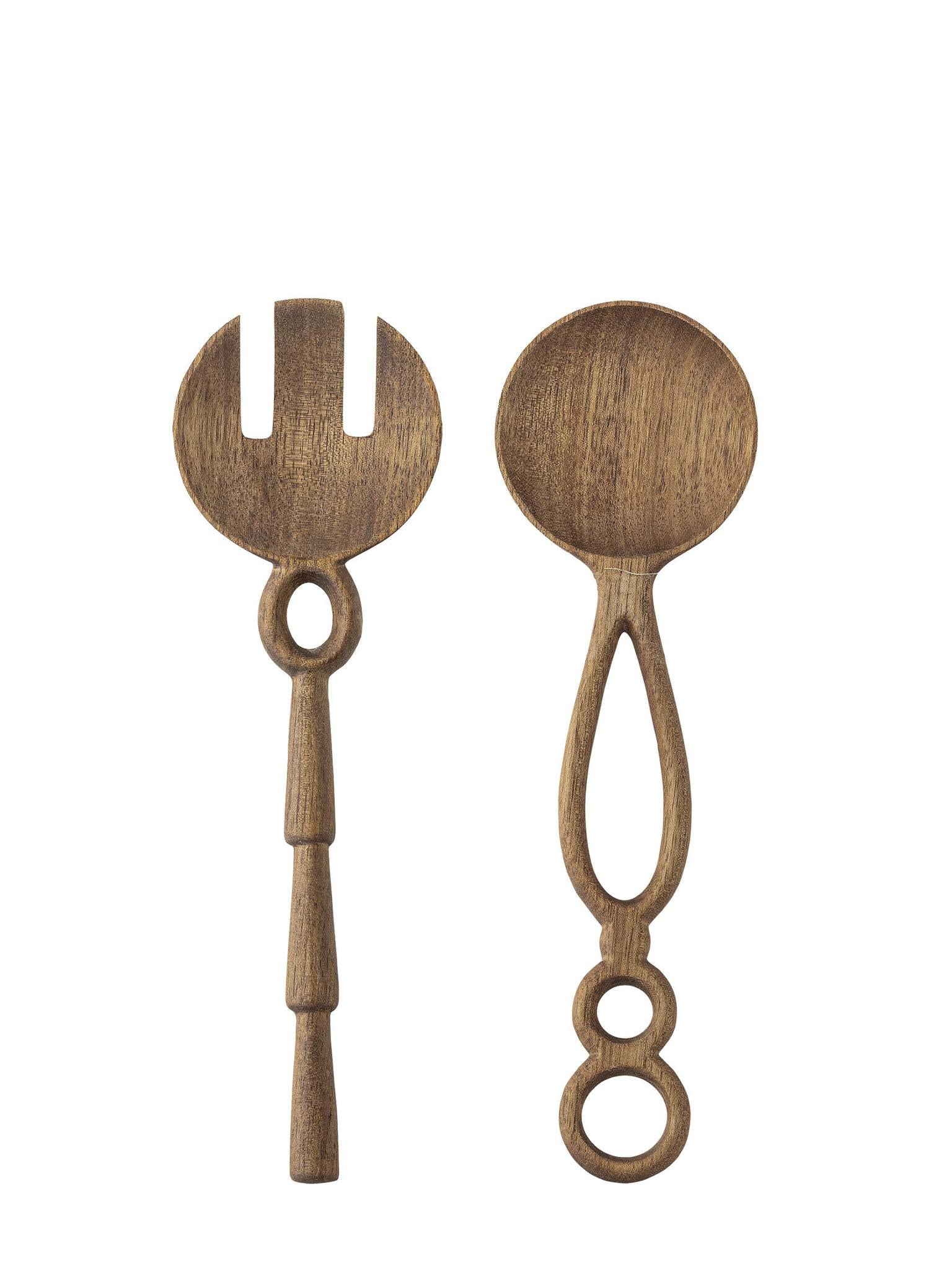 Pinar Salad Servers, Nature, Acacia