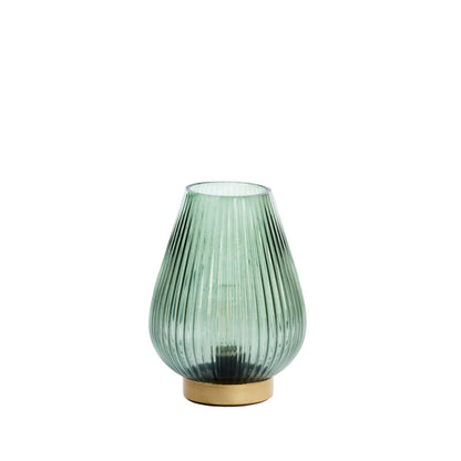 Tajera Table lamp - LED glass - Dark Green &amp; Gold