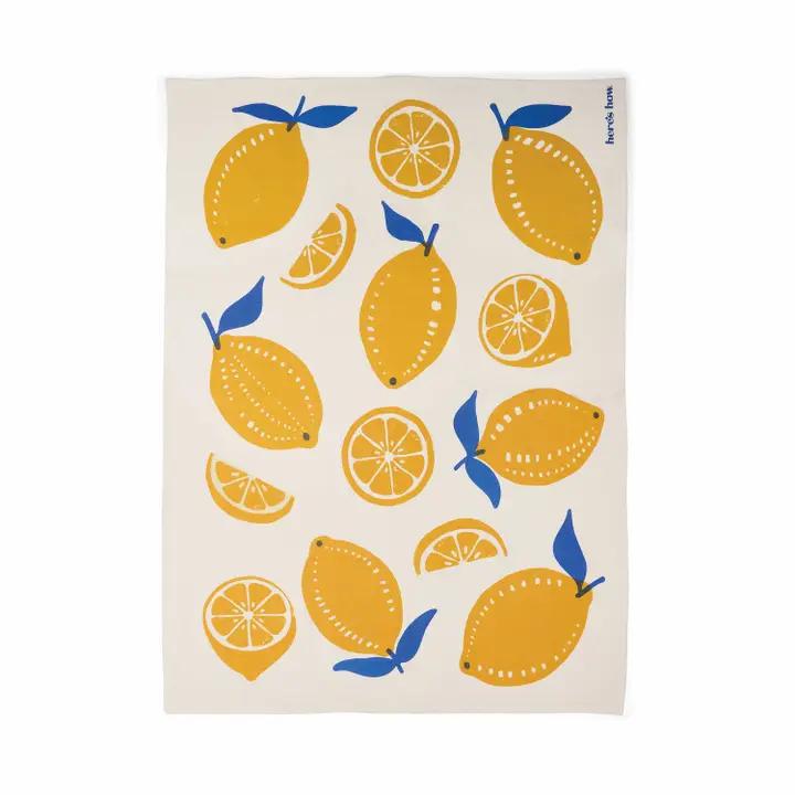 The Emmy Tea Towel - Lemons Print