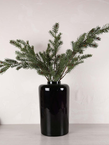 Faux Nordman Fir Seeded Stem