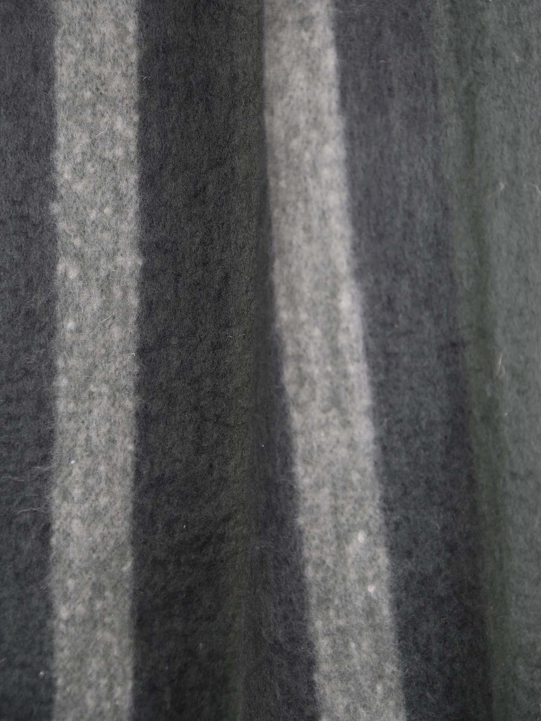 Isabel Recycled Striped Fringed Throw - Olive, Sage