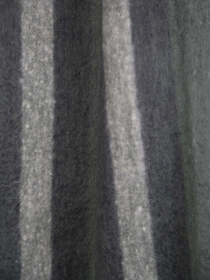 Isabel Recycled Striped Fringed Throw - Olive, Sage