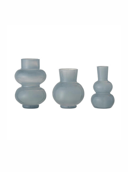Kinsie Vase - Blue Glass - 3 Shapes Available