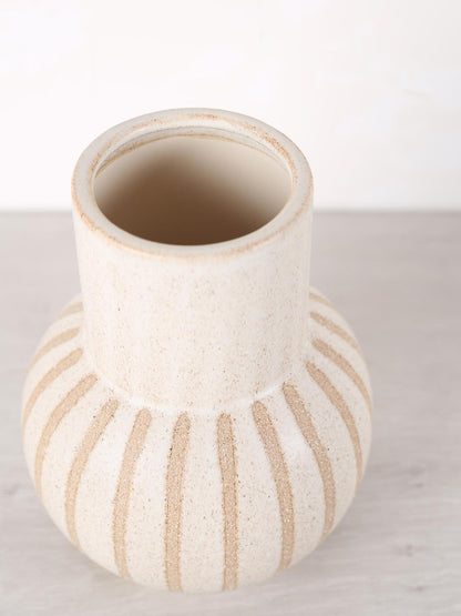 Ulloa Matt Textured Vase - Muted Ochre