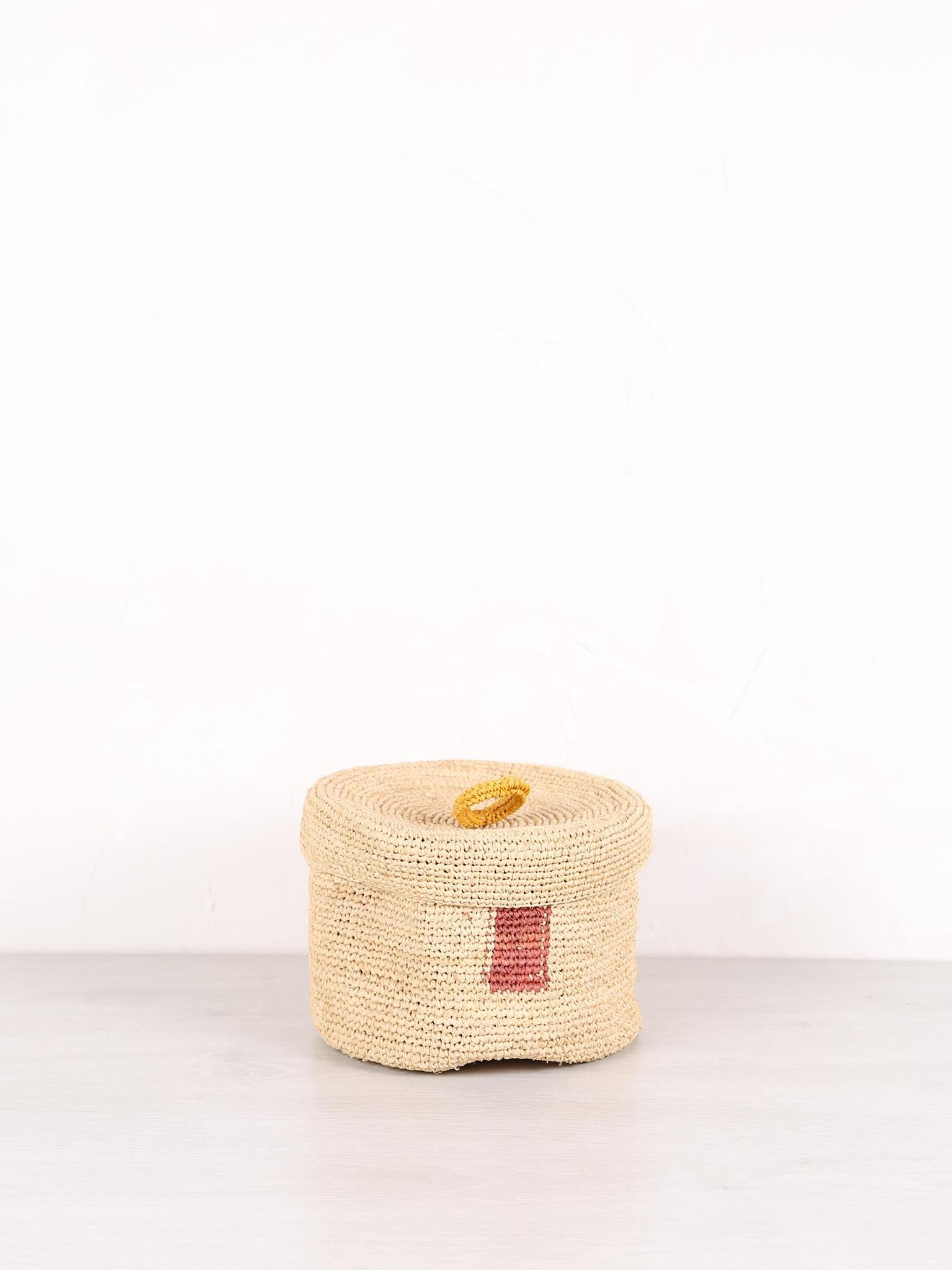 Large Handmade Raffia Basket - 5 patterns available