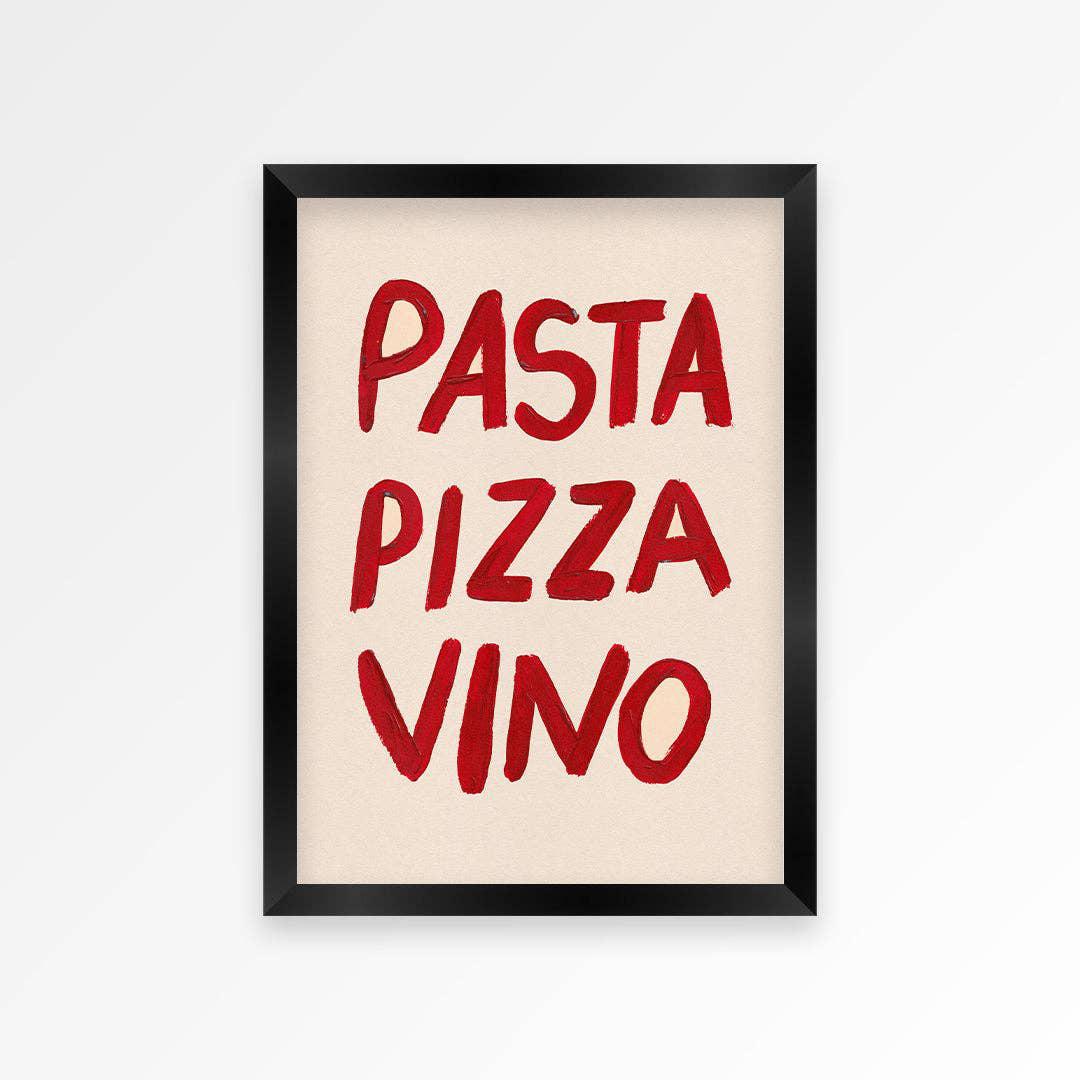 Pasta pizza Vino Print- 2 Sizes Available