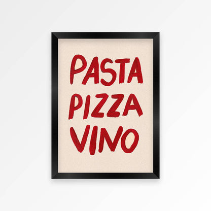 Pasta pizza Vino Print- 2 Sizes Available